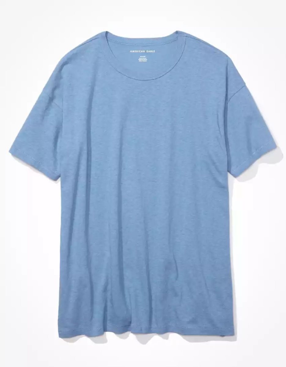 T Shirts American Eagle AE True Tee Bleu Femme | DFG-97437981